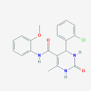 molecular formula C19H18ClN3O3 B2479963 4-(2-chlorophenyl)-N-(2-methoxyphenyl)-6-methyl-2-oxo-3,4-dihydro-1H-pyrimidine-5-carboxamide CAS No. 421575-68-0