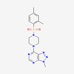 molecular formula C17H21N7O2S B2479987 7-(4-((2,4-dimethylphenyl)sulfonyl)piperazin-1-yl)-3-methyl-3H-[1,2,3]triazolo[4,5-d]pyrimidine CAS No. 1058387-80-6