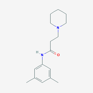 molecular formula C16H24N2O B247999 N~1~-(3,5-DIMETHYLPHENYL)-3-PIPERIDINOPROPANAMIDE 
