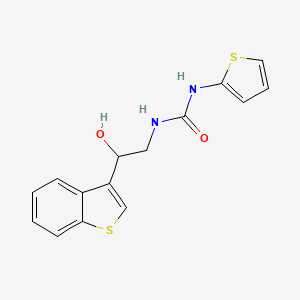 molecular formula C15H14N2O2S2 B2479997 1-(2-(Benzo[b]thiophen-3-yl)-2-hydroxyethyl)-3-(thiophen-2-yl)urea CAS No. 2034526-04-8