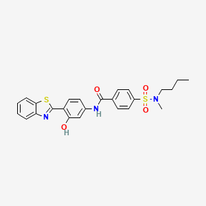 molecular formula C25H25N3O4S2 B2480000 N-(4-(benzo[d]thiazol-2-yl)-3-hydroxyphenyl)-4-(N-butyl-N-methylsulfamoyl)benzamide CAS No. 683261-38-3