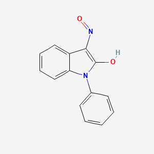 molecular formula C14H10N2O2 B2480001 3-Hydroxyimino-1-phenylindol-2-one CAS No. 28150-90-5