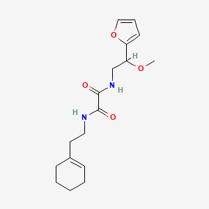 molecular formula C17H24N2O4 B2480011 N'-[2-(cyclohex-1-en-1-yl)ethyl]-N-[2-(furan-2-yl)-2-methoxyethyl]ethanediamide CAS No. 2034256-84-1
