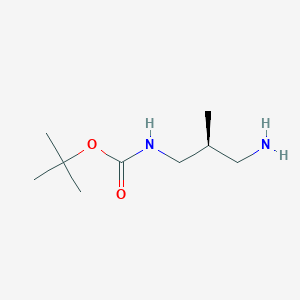 molecular formula C9H20N2O2 B2480050 Tert-butyl (2S)-(3-amino-2-methylpropyl)carbamate CAS No. 2375250-88-5