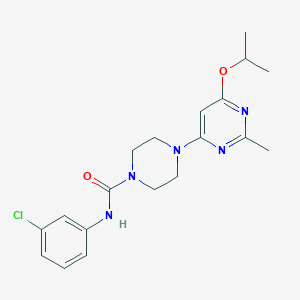 molecular formula C19H24ClN5O2 B2480058 N-(3-chlorophenyl)-4-(6-isopropoxy-2-methylpyrimidin-4-yl)piperazine-1-carboxamide CAS No. 946231-97-6