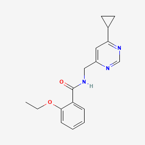 molecular formula C17H19N3O2 B2480060 N-[(6-cyclopropylpyrimidin-4-yl)methyl]-2-ethoxybenzamide CAS No. 2177060-58-9