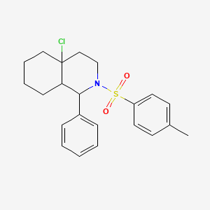 molecular formula C22H26ClNO2S B2480061 4a-Chloro-1-phenyl-2-tosyldecahydroisoquinoline CAS No. 1005107-73-2