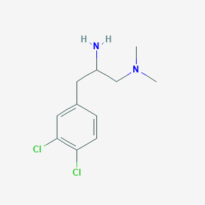 molecular formula C11H16Cl2N2 B2480074 [2-Amino-3-(3,4-dichlorophenyl)propyl]dimethylamine CAS No. 1368768-23-3