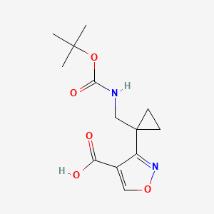 3-[1-({[(Tert-butoxy)carbonyl]amino}methyl)cyclopropyl]-1,2-oxazole-4-carboxylic acid