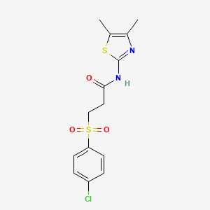 3-((4-chlorophenyl)sulfonyl)-N-(4,5-dimethylthiazol-2-yl)propanamide