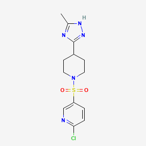 2-Chloro-5-[4-(5-methyl-1H-1,2,4-triazol-3-yl)piperidin-1-yl]sulfonylpyridine