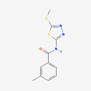 3-methyl-N-(5-methylsulfanyl-1,3,4-thiadiazol-2-yl)benzamide