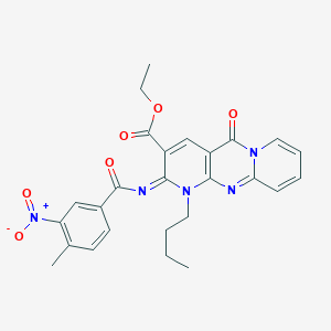 (Z)-ethyl 1-butyl-2-((4-methyl-3-nitrobenzoyl)imino)-5-oxo-2,5-dihydro-1H-dipyrido[1,2-a:2',3'-d]pyrimidine-3-carboxylate