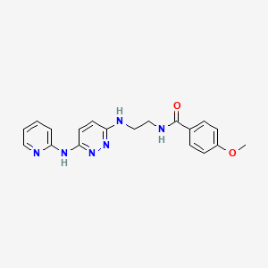 4-methoxy-N-(2-((6-(pyridin-2-ylamino)pyridazin-3-yl)amino)ethyl)benzamide