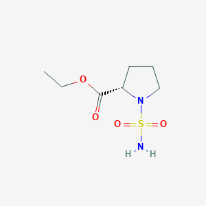 molecular formula C7H14N2O4S B2480105 Ethyl (2S)-1-sulfamoylpyrrolidine-2-carboxylate CAS No. 1485814-82-1