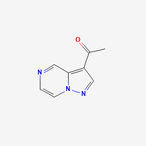 molecular formula C8H7N3O B2480142 1-{Pyrazolo[1,5-a]pyrazin-3-yl}ethan-1-one CAS No. 1550998-45-2