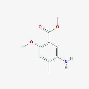 molecular formula C10H13NO3 B2480159 Methyl 5-amino-2-methoxy-4-methylbenzoate CAS No. 70752-21-5