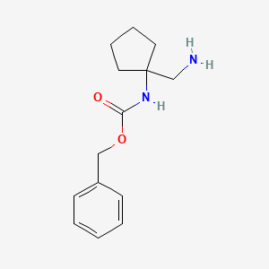 molecular formula C14H20N2O2 B2480166 benzyl N-[1-(aminomethyl)cyclopentyl]carbamate CAS No. 1352999-72-4