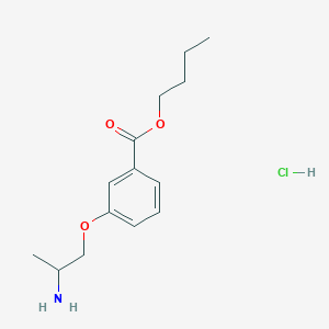 molecular formula C14H22ClNO3 B2480183 Butyl 3-(2-aminopropoxy)benzoate hydrochloride CAS No. 2413897-00-2