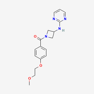 molecular formula C17H20N4O3 B2480191 N-{1-[4-(2-methoxyethoxy)benzoyl]azetidin-3-yl}pyrimidin-2-amine CAS No. 2310017-26-4