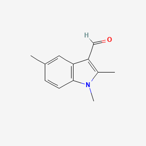 molecular formula C12H13NO B2480224 1,2,5-Trimethyl-1H-indole-3-carbaldehyde CAS No. 66727-62-6