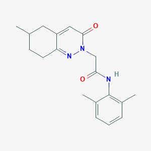 molecular formula C19H23N3O2 B2480226 N-(2,6-dimethylphenyl)-2-(6-methyl-3-oxo-5,6,7,8-tetrahydrocinnolin-2(3H)-yl)acetamide CAS No. 933238-55-2