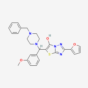5-((4-Benzylpiperazin-1-yl)(3-methoxyphenyl)methyl)-2-(furan-2-yl)thiazolo[3,2-b][1,2,4]triazol-6-ol