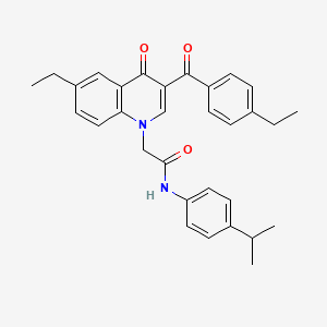 2-(6-ethyl-3-(4-ethylbenzoyl)-4-oxoquinolin-1(4H)-yl)-N-(4-isopropylphenyl)acetamide