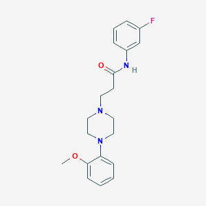 molecular formula C20H24FN3O2 B248024 N-(3-fluorophenyl)-3-[4-(2-methoxyphenyl)piperazin-1-yl]propanamide 