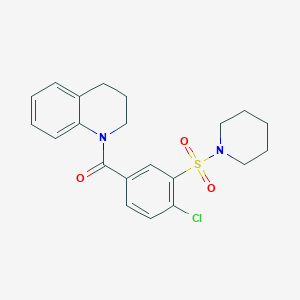 (4-chloro-3-(piperidin-1-ylsulfonyl)phenyl)(3,4-dihydroquinolin-1(2H)-yl)methanone
