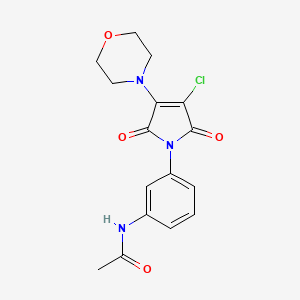 B2480273 N-[3-(3-Chloro-4-morpholin-4-yl-2,5-dioxopyrrol-1-yl)phenyl]acetamide CAS No. 2117998-37-3