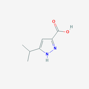 molecular formula C7H10N2O2 B2480293 5-isopropyl-1H-pyrazole-3-carboxylic acid CAS No. 92933-47-6