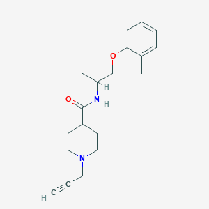 molecular formula C19H26N2O2 B2480301 N-[1-(2-methylphenoxy)propan-2-yl]-1-(prop-2-yn-1-yl)piperidine-4-carboxamide CAS No. 1281006-43-6