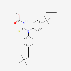 molecular formula C32H48N2O2S B2480312 Ethyl N-{bis[4-(2,4,4-trimethylpentan-2-yl)phenyl]carbamothioyl}carbamate CAS No. 148204-55-1