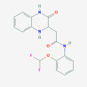 molecular formula C17H15F2N3O3 B2480320 N-[2-(difluoromethoxy)phenyl]-2-(3-oxo-2,4-dihydro-1H-quinoxalin-2-yl)acetamide CAS No. 473805-10-6