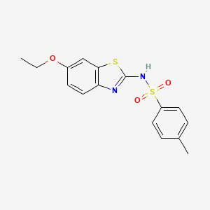 molecular formula C16H16N2O3S2 B2480348 N-(6-ethoxy-1,3-benzothiazol-2-yl)-4-methylbenzenesulfonamide CAS No. 545358-49-4