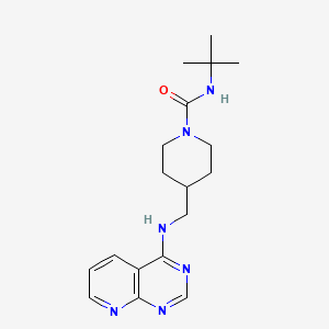 molecular formula C18H26N6O B2480387 N-tert-butyl-4-[({pyrido[2,3-d]pyrimidin-4-yl}amino)methyl]piperidine-1-carboxamide CAS No. 2380042-10-2