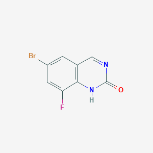 molecular formula C8H4BrFN2O B2480389 6-bromo-8-fluoroquinazolin-2(1H)-one CAS No. 1036756-15-6