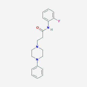 molecular formula C19H22FN3O B248039 N-(2-fluorophenyl)-3-(4-phenylpiperazin-1-yl)propanamide 