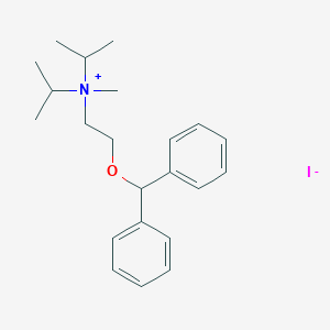 molecular formula C22H32INO B024804 Ammonium, diisopropyl(2-diphenylmethoxyethyl)methyl-, iodide CAS No. 102571-23-3