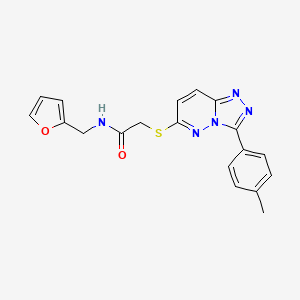 molecular formula C19H17N5O2S B2480405 N-(2-furylmethyl)-2-{[3-(4-methylphenyl)[1,2,4]triazolo[4,3-b]pyridazin-6-yl]thio}acetamide CAS No. 852375-83-8