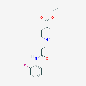 molecular formula C17H23FN2O3 B248041 Ethyl 1-[3-(2-fluoroanilino)-3-oxopropyl]-4-piperidinecarboxylate 