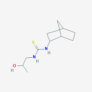 B2480417 N-bicyclo[2.2.1]hept-2-yl-N'-(2-hydroxypropyl)thiourea CAS No. 681253-97-4