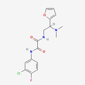 N1-(3-chloro-4-fluorophenyl)-N2-(2-(dimethylamino)-2-(furan-2-yl)ethyl)oxalamide