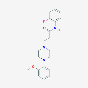 molecular formula C20H24FN3O2 B248046 N-(2-fluorophenyl)-3-[4-(2-methoxyphenyl)piperazin-1-yl]propanamide 