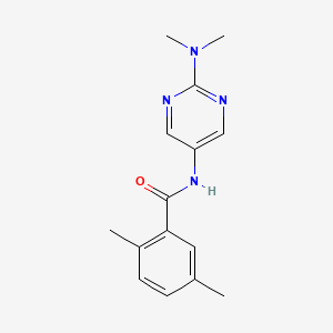 molecular formula C15H18N4O B2480504 N-[2-(dimethylamino)pyrimidin-5-yl]-2,5-dimethylbenzamide CAS No. 1396861-06-5