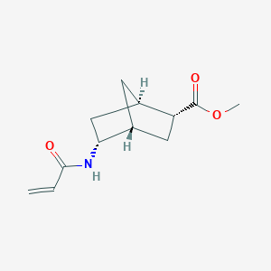 molecular formula C12H17NO3 B2480506 Methyl (1R,2R,4R,5R)-5-(prop-2-enoylamino)bicyclo[2.2.1]heptane-2-carboxylate CAS No. 2361657-85-2