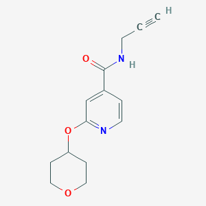 molecular formula C14H16N2O3 B2480543 N-(prop-2-yn-1-yl)-2-((tetrahydro-2H-pyran-4-yl)oxy)isonicotinamide CAS No. 2034392-24-8