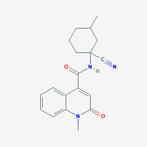 molecular formula C19H21N3O2 B2480545 n-(1-Cyano-3-methylcyclohexyl)-1-methyl-2-oxo-1,2-dihydroquinoline-4-carboxamide CAS No. 2129728-95-4