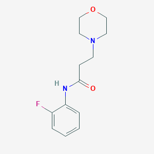 molecular formula C13H17FN2O2 B248056 N-(2-Fluorophenyl)-3-(4-morpholinyl)propanamide 